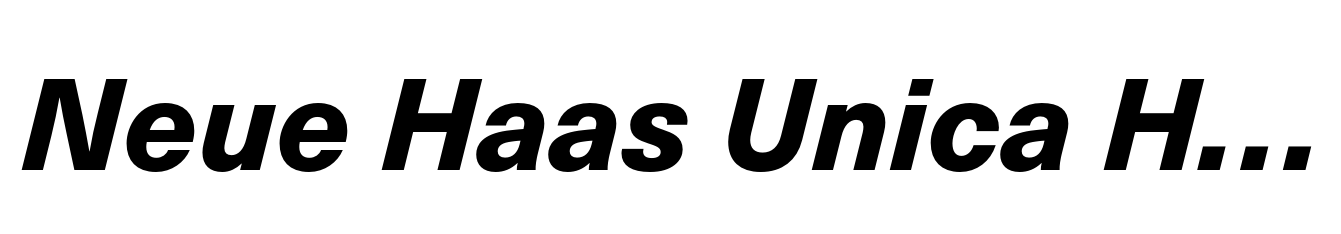 Neue Haas Unica Heavy Italic